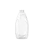 The image displays a Resilux 28.0oz PET Bottle, model A280E4L. The bottle is clear, cylindrical, and has a smooth surface. It features a standard neck finish suitable for a screw cap. The overall design is simple and functional, highlighting the bottle's capacity and clarity.