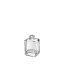 The image shows the Calaso 1.7oz Glass Bottle. It features a clear, cylindrical glass body with a smooth, polished surface. The bottle has a narrow neck and a small, rounded screw-on cap. The design is sleek and minimalist, suitable for storing various liquids. The bottle is shown against a plain, white background.
