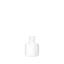 The image displays the "Calaso 0.5oz Glass Bottle" by Glasmeister. The bottle is transparent with a smooth, cylindrical shape and a flat base. It has a narrow neck with a screw-top opening, suitable for various liquid products. The glass is clear, showing the simplicity and elegance of the design. The overall look is sleek and minimalistic.