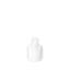 The image shows a Calaso 0.5oz Glass Bottle. The bottle is clear, cylindrical, and has a smooth, sleek surface. It features a narrow neck that widens slightly towards the base. The bottle is empty, and its transparent nature allows for full visibility through the glass. The overall design is minimalist and elegant.