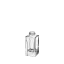 The image features the Calaso 0.5oz Glass Bottle. The bottle is clear and cylindrical with a smooth surface. It has a narrow neck and is topped with a screw cap. The overall design is minimalist and elegant, suitable for storing small quantities of liquids. The transparent glass allows for easy visibility of the contents inside.