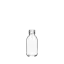 The image shows the Calaso 3.4oz Glass Bottle by Glasmeister. It features a sleek, cylindrical design with a clear, smooth glass surface. The bottle has a narrow neck that tapers slightly before widening into the body. The base is flat, ensuring stability when placed on a surface. The overall appearance is elegant and minimalistic, making it suitable for a variety of uses.