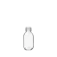 The image displays the Calaso 3.4oz Glass Bottle from Impacked Packaging. The bottle is clear with a cylindrical shape and a smooth surface. It features a narrow neck and a screw-top opening. The design is sleek and simple, making it suitable for various packaging needs.