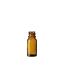 The image displays the "Calaso 0.5oz Glass Dropper Bottle." The bottle is clear and cylindrical with a smooth surface. It is topped with a black dropper cap that has a smooth, rounded bulb for dispensing liquids. The overall design is sleek and minimalist, ideal for storing small quantities of essential oils, serums, or other liquids.