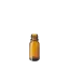 The image shows a clear glass bottle with a dropper top. The bottle has a cylindrical shape with a flat base and a smooth, transparent body that allows the contents inside to be visible. The dropper top is black with a rubber bulb and a glass pipette extending down into the bottle. This is the Calaso 0.5oz Glass Dropper Bottle.