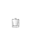 The image shows the Calaso 1.7oz Glass Dropper Bottle. It is a clear, cylindrical glass bottle with a smooth, transparent surface. The bottle is topped with a black dropper cap that has a rubber bulb, designed for precision dispensing of liquids. The overall design is sleek and minimalistic, suitable for various liquid products such as serums, oils, or other cosmetic formulations.