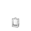 The image shows the Glasmeister Calaso 1.7oz Glass Dropper Bottle. It is a clear glass bottle with a cylindrical shape and a smooth surface. The bottle is topped with a black dropper cap, which features a squeeze bulb for dispensing liquids. The overall design is sleek and minimalist, suitable for holding various liquid products.