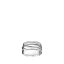 The image displays the Calaso 3.4oz Glass Jar. The jar is cylindrical with a clear, smooth glass body and a wide, round opening at the top. The glass appears to be thick and durable, allowing the contents to be visible from all angles. The jar does not have a lid shown in the image. The overall design is minimalistic and elegant, suitable for a variety of uses.