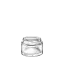 The image shows a clear, cylindrical glass jar with a smooth, even surface. The jar has a wide opening at the top and a flat base, making it suitable for storing various substances. The product name is "Calaso 4.1oz Glass Jar."