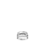 The image shows the Calaso 1.0oz Glass Jar, a small, clear glass container with a straight-sided cylindrical shape. The jar has a wide mouth and a smooth, flat top, suitable for various types of product storage. It appears empty and is displayed against a plain white background, highlighting its clean and transparent design.