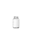 The image shows the Calaso 5.1oz Glass Jar HF13986-100. The jar is clear and cylindrical with smooth, transparent glass. It features a wide, straight neck and a flat, circular base. The design is simple and elegant, allowing for a view of the contents inside. The jar has no visible lid in the image. 
