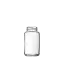 The image shows a clear glass jar with a cylindrical shape and a wide opening. The jar has smooth, transparent walls and a flat base. The product name is "Calaso 8.5oz Glass Jar HF13988-100."