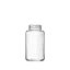 The image shows the Calaso 10.1oz Glass Jar (HF13989-100). It is a clear, cylindrical glass jar with smooth, straight sides and a wide opening at the top. The jar has a sleek and modern design, ideal for storing various contents. The glass is transparent, allowing the contents to be easily visible.