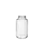 The image shows the Calaso 10.1 oz Glass Jar. It is a clear, cylindrical glass jar with a smooth surface and a wide opening at the top. The jar has a simple, elegant design, making it suitable for various uses. The lid is not shown in this image. The glass is transparent, allowing the contents to be easily visible. The overall appearance is clean and minimalist.