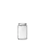 The image shows the Calaso 5.1oz Glass Jar. It is a clear, cylindrical jar with smooth, transparent glass that allows the contents to be visible. The jar features a wide opening at the top, suitable for easy filling and dispensing. The overall design is sleek and modern, with clean lines and a polished appearance.