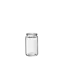 The image displays the Calaso 5.1oz Glass Jar. The jar is made of clear glass, which allows full visibility of its contents. It has a cylindrical shape with a wide mouth, making it easy to fill and access. The jar features a smooth, sleek surface with no visible seams, giving it an elegant appearance. The lid is not pictured, focusing solely on the jar itself. The overall design is simple and functional, suitable for various storage needs.