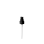The image features the Calaso PP Pump 20/410 FPB09A3C002. The pump is white and has a sleek, cylindrical shape. It includes a long, narrow nozzle for dispensing liquids and a ribbed collar for secure attachment to a bottle. The pump has a smooth, clean finish, and the dispensing mechanism appears to be designed for easy and precise use.