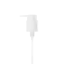 The image shows the Calaso PP Pump 24/410. The pump features a white plastic actuator with a ribbed texture for easy grip. It is attached to a matching white plastic collar and a long, clear dip tube. The pump is designed for dispensing liquid products and is commonly used for personal care or cleaning products.