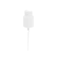 The image displays a "Calaso PP Sprayer 24-410." The sprayer has a sleek, cylindrical shape with a smooth, white plastic body. It features a long, thin nozzle at the top for precise spraying. The neck of the sprayer is threaded, allowing it to be screwed onto a compatible bottle. The overall design is simple and functional, with clean lines and a professional appearance.