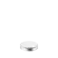 The image shows the Calaso Aluminum Threaded Closure 53-400. The closure is a metallic, round cap with ribbed edges for an enhanced grip. The top surface of the cap is smooth and flat, while the threading on the inside is visible, designed to fit securely onto a container. The aluminum material gives it a sleek and polished appearance. 