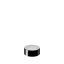 The image shows the Calaso PP Threaded Closure 35 Special. This product is a cylindrical plastic cap with a smooth, glossy surface. The closure features threading on the inside, which is designed to fit securely onto corresponding containers. The cap is predominantly white, and its simple design is both functional and aesthetically clean.