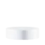 The image features a "Calaso PP Threaded Closure 58-400 HPA31A1A001-0010D5258". The product is a white, round plastic cap with threading on the inside, designed to fit securely onto a container. The cap has a smooth top surface and a ridged edge to provide better grip for opening and closing.