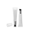 The image shows a 0.9oz PE Tube PBL Oval from Burhani Packaging Solutions. The tube is white and has a sleek, oval shape with a smooth surface. It features a white screw-on cap at the top for secure closure. The design is minimalist, with no visible labeling or branding on the tube itself.