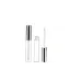 Idealpak 0.3oz/9ml Slim Cylinder Lip Gloss & Concealer Tube with Doe Foot Applicator & Silver Metallic Cap