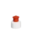 The image features the MENSHEN PE Push-Pull Cap 28/410. This cap is designed with a smooth, cylindrical shape and has a white finish. It includes a top section that can be pulled up to open and pushed down to close, providing a secure seal. The cap appears to be made from plastic and is meant for use with bottles that have a 28/410 neck finish. The overall design is sleek and functional, suitable for dispensing liquids easily.