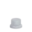 The image shows a Menshen PP Threaded Closure 28 Chemical Closure. It is a small, cylindrical plastic cap designed for sealing containers. The closure features a prominent threaded design for secure attachment and a flat top surface. The cap is white and appears to be made of durable polypropylene material.