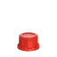 The image shows a Menshen PP Threaded Closure 45 Chemical Closure. The product appears to be a circular, white plastic cap with a threaded design, intended for securely sealing containers holding chemical substances. The cap has a smooth top surface and ribbed edges, which likely help in gripping and screwing the cap tightly onto a container. The overall design is simple and functional.