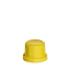 The image shows a Menshen PP Threaded Closure 32 Chemical Closure. The product is a small, cylindrical cap designed for sealing containers, most likely for chemical products. It is predominantly grey with a smooth, textured finish, and features threading on the inner side to ensure a secure fit. The top surface of the cap is flat with a slightly raised circular edge.