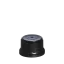 The image shows a Menshen PP Threaded Closure 45 Chemical Closure. It is a circular, white plastic cap with a ridged grip on the sides for easy handling. The top surface is smooth and flat, and the threading detail is visible around the inner edge, indicating it is designed to screw onto a container securely.