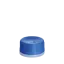 The image shows the MENSHEN PP Threaded Closure 45 Chemical Closure. It is a cylindrical, white plastic cap designed for sealing containers, with a threaded design for secure fastening. The closure features a slightly raised top surface with a flat edge, ensuring a tight seal for chemical products.