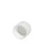 The image shows a Menshen PE Threaded Closure 22 Screw Closure. It is a small, cylindrical, white plastic cap designed for sealing containers. The closure has a smooth texture with visible threading on the inside to ensure a secure fit. The top of the cap is flat, providing a clean and simple appearance.