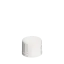 Image of the MENSHEN PP Threaded Closure 16 Screw Closure. The product is a small, circular, white screw cap with a ridged edge for better grip. The top surface of the cap is smooth and flat.