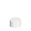 The image shows a Menshen PP Threaded Closure 28/410 Screw Closure. The product is a round, white plastic cap with a threaded design, suitable for screwing onto compatible containers. The closure features a ribbed edge for easy grip and twisting. The cap has a flat top surface, and the dimensions indicate it fits a 28/410 neck finish.