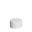 The image shows the Menshen PP Threaded Closure 28-410 Screw Closure. It is a small, round, white plastic screw cap designed for sealing bottles. The closure has ridged sides for easy grip and twisting, with a smooth, flat top. The diameter appears to be standard for many bottle necks, with threading visible on the interior to ensure a secure fit. 