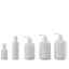 Mingdun Packaging 13.5oz/400ml PETG Round Squat Cosmetic Bottle with 24mm Neck & Decorative Molded Horizontal Bands