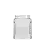 VPET USA 64oz / 1.9L 110-400 PET Plastic Pinch Grip Square Wide-Mouth Jar with Recessed Label Panel