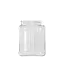 VPET USA 64oz / 1.9L 110-400 PET Plastic Pinch Grip Square Wide-Mouth Jar with Recessed Label Panel
