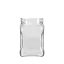 VPET USA 64oz / 1.9L 110-400 PET Plastic Pinch Grip Square Jar with Recessed Label Panel