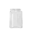 VPET USA 71oz / 2.1L 110-400 PET Plastic Pinch Grip Square Wide-Mouth Jar with Recessed Label Panel