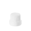The image shows the Calaso PP Dropper DIN18 RGB02D2B001-001. It features a sleek, cylindrical dropper bottle with a smooth, white cap and a clear glass body. The dropper top is designed for precise dispensing of liquids. The overall design is minimalistic and functional.