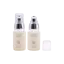 Likun Packaging 0.5oz/15ml Glass Cylinder Bottle with Metallic Airless Pump & Clear Overcap