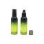 Likun Packaging 3.4oz/100ml Glass Round Bottle with Bevel Treatment Pump & Semi-Transparent Overcap, Custom Gradient Decoration
