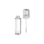 Shinhan C.M 0.2oz /6ml PETG Clear Rectangular Lip Gloss Tube with Doe-Foot Applicator