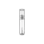 Shinhan C.M 0.2oz /6ml PETG Clear Cylinder Lip Gloss Tube with Doe-Foot Wand Applicator