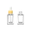 WWP Beauty 0.7oz /21ml Glass Square Dropper Bottle with Bulb Dropper
