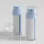 UKPACK 1oz/30ml Acrylic Cylinder Dual Chamber Airless Pump Bottle | 2-in-1 15ml Twin Chambers with 1:1 Mixing Ratio